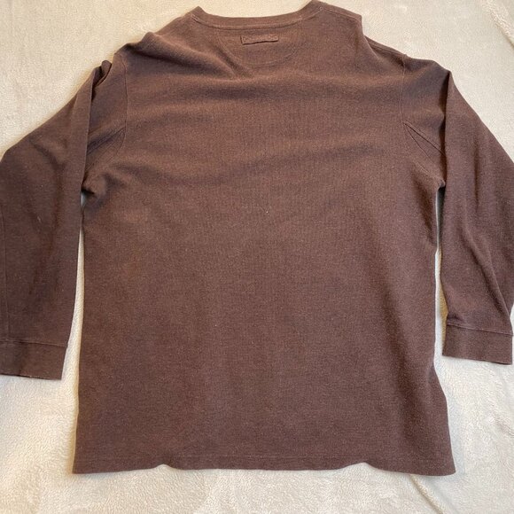 Duluth Mens Shirt 2XL Brown Long-Sleeve Crew Neck With Pocket - Picture 8 of 10